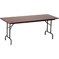 Correll® 36D x 96L Heavy Duty Folding Table; Walnut High Pressure Laminate Top