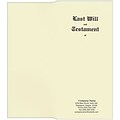 Personalized Testamentary Envelope; Last Will & Testament, Ivory