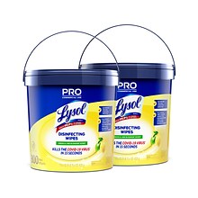 Lysol Pro Disinfecting Wipes, Lemon & Lime Blossom Scent, 800 Wipes/Canister, 2 Canisters/Carton (19