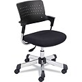 Spry Series Task Chair w/Casters; Plastic Back/Fabric Seat, Black/Chrome