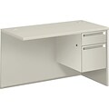 L Workstation Right Return; Grey/Grey; Also Order Left Pedestal L Desk