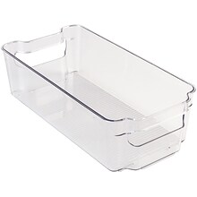 Honey-Can-Do Plastic Refrigerator Bin, Clear, 4/Set (KCH-09679)