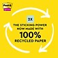 Post-it Recycled Super Sticky Notes, 3" x 3", Oasis Collection, 70 Sheet/Pad, 12 Pads/Pack (654R-12SST)