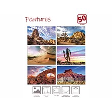 Better Office Arid Landscape Cards with Envelopes, 4 x 6, Assorted Colors, 50/Pack (64579-50PK)