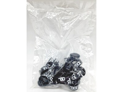 National Hanger Plastic Size Marker, XXL, Black/White, 25/Pack (SM25XXLBW)