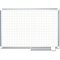 Mastervision Planner, 1 Grid, 36X48, White/Silver