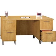 Bush® Somerset; 60" Double Ped Desk Bundle