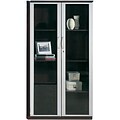 Safco® Corsica Collection In Mahogany; Glass Door Cabinet