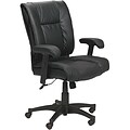 Office Star™ 93 Series Leather Swivel Executive Chairs; Mid Back, Black
