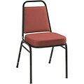 KFI® 820 Series Fabric Padded Seat Stacking Chairs; Burgundy Fabric, Black Frame