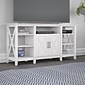 Bush Furniture Key West Manufactured Wood Console TV Stand, Screens up to 65", Pure White Oak (KWV160WT-03)