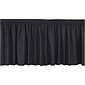 NPS® 16"H x  48"L Stage Shirred Pleat Skirting, Black (SS164810)