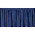 National Public Seating® 8Hx4W Shirred Stage Skirts; Navy