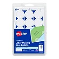 Avery Laser/Inkjet Mailing Seals, 1 Diameter, Glossy Clear, 15 Seals/Sheet, 32 Sheets/Pack, 480 Sea