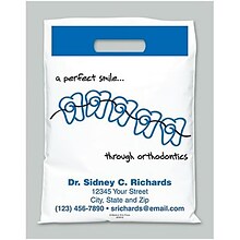 Medical Arts Press® Dental Personalized Large 2-Color Supply Bags; 9x13; A Perfect Smile, 100 Bags,
