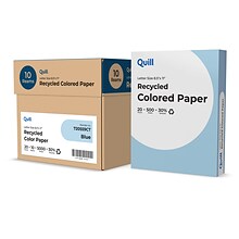 Quill Brand® 30% Recycled Colored Multipurpose Paper, 20 lbs., 8.5 x 11, Ivory, 500 Sheets/Ream, 1