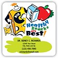Medical Arts Press® 3x3 Full Color Dental Magnets; Health Snacks