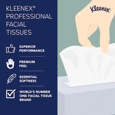 Kleenex Professional Naturals Cube Facial Tissue, 2-ply, White, 90 Tissues/Box, 36 Boxes/Case (21272)