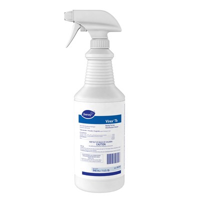Diversey Virex TB Disinfectant Cleaner, RTU, Lemon Scent, 32 oz., 12/Carton (04743.)