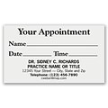 Basic Appointment Cards; Layout G, Smooth Finish, Gray