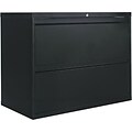 Alera® 2-Drawer Lateral File Cabinet; Black, Letter/Legal (ALELA523629BL)