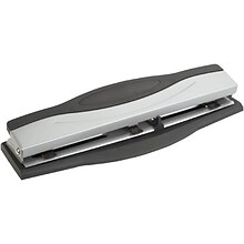 Quill Brand® 3-Hole Punch, 15 Sheet Capacity, Silver/Black (35707-QCC)