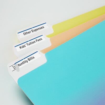 Avery TrueBlock Laser/Inkjet File Folder Labels, 2/3" x 3 7/16", Blue, 1500 Labels Per Pack (5766)