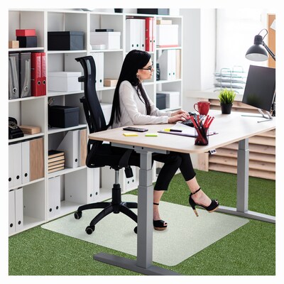 Floortex Cleartex Polypropylene Carpet Chair Mat, Rectangular, 36 x 48, White (FC113648LEC)