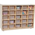 Wood Designs™ 25-Tray Cubby Storage Cabinets; with Translucent Trays