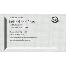 Custom 1-2 Color Business Cards, Gray Index 110#, Flat Print, 1 Standard Ink, 2-Sided, 250/PK
