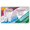 Medical Arts Press® Dual-Imprint Peel-Off Sticker Appointment Cards; Colorful Toothbrush