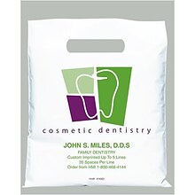 Medical Arts Press® Dental Personalized Small 2-Color Supply Bags; 7-1/2x9; Cosmetic Dentistry, 100