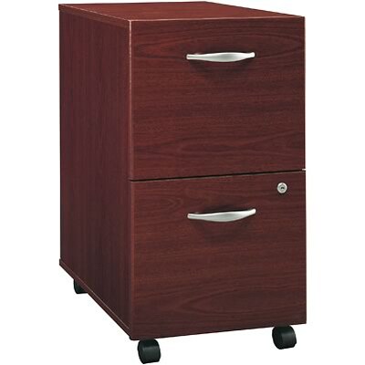 Bush Business Furniture Corsa Collection in Mahogany Finish; 2-Drawer Vertical File, Ready to Assemble