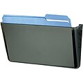 Quill Brand® Single Pocket Plastic Letter Size Wall File, Smoke (737301)