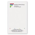 Custom Printed Memo Note Cards; White, True Color Logo
