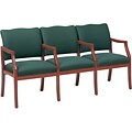 Lesro Franklin Series Reception Furniture in Standard Fabric; 3 Seats with Center Arms