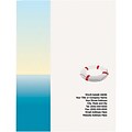 Custom Printed Full Color Presentation Folders; Insurance, Life Raft in Ocean