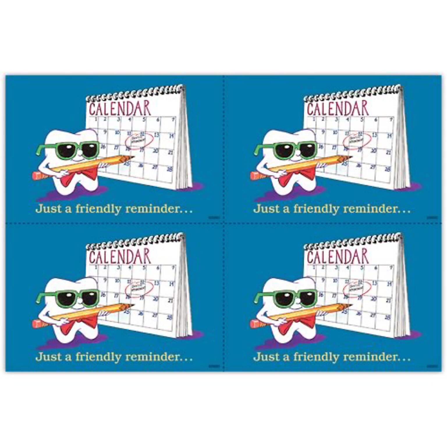 Toothguy® Dental Postcards; for Laser Printer; Calendar, 100/Pk