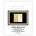 Medical Arts Press® Dental Personalized Small 2-Color Supply Bags; Gold/Black Tooth