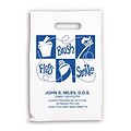 Medical Arts Press® Dental Personalized 1-Color Small Supply Bags - Brush Floss Smile