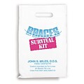Medical Arts Press® Dental Personalized Large 2-Color Supply Bags; 9 x 13, Braces Survival Kit, 100