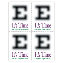 Medical Arts Press® Eye Care Postcards; for Laser Printer; E Its Time, 100/Pk