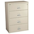 Quill Brand® 4-Drawer Fireproof Lateral File, Sand, 38W (Q384LATSA)