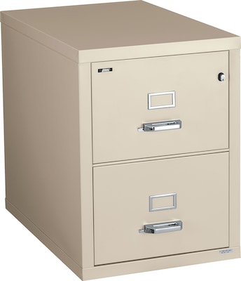 Quill Brand® 2-Drawer Fireproof Vertical File, Letter, Putty, 25D (Q252LTRPY)