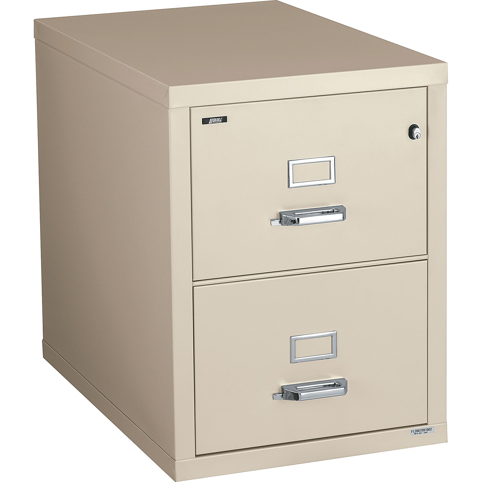 Quill Brand® 2-Drawer Fireproof Vertical File, Letter, Sand, 31D (Q312LTRSA)