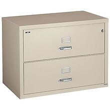 Quill Brand® 2-Drawer Fireproof Lateral File, Putty, 38W (Q382LATPY)