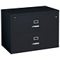 Quill Brand® 2-Drawer Fireproof Lateral File, Black, 38"W (Q382LATBK)