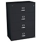Quill Brand® 4-Drawer Fireproof Lateral File, Black, 38"W (Q384LATBK)