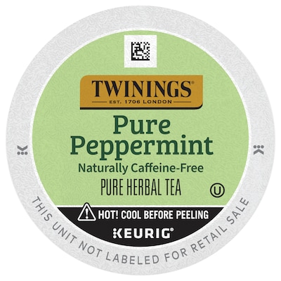 Twinings Pure Peppermint Herbal Tea, Keurig® K-Cup® Pods, 24/Box (TNA85813)