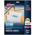Avery Sure Feed Laser Address Labels, 1 x 2 5/8, Pastel Blue, 30 Labels/Sheet, 25 Sheets/Pack (598